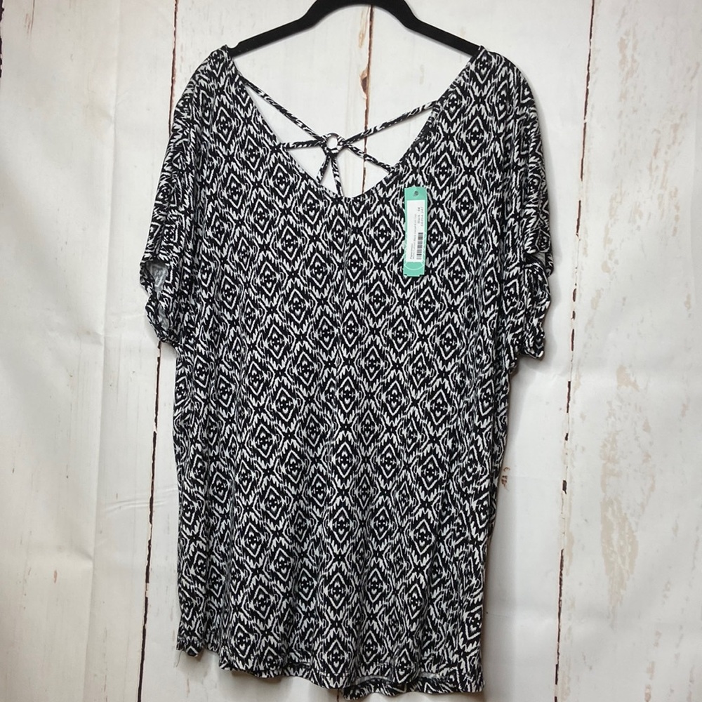 Black and White Blouse - fun back detail!
